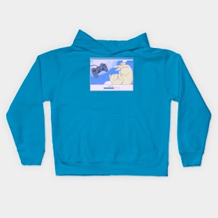 Aesthetic Anime Cat, Sky and Joystick Kids Hoodie